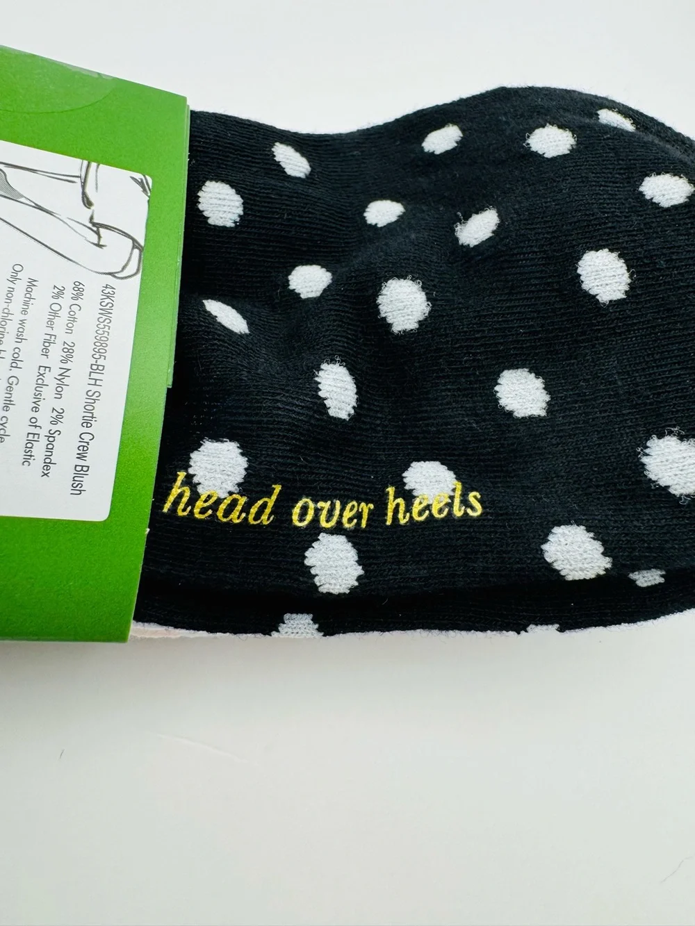 Kate Spade 3-Pair Shortie Crew Socks Blush Stripe, Black White Dot, White Spade